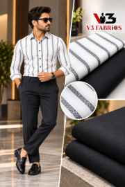 Giza Cotton Jacquard Shirt & Tary Rayon Trouser